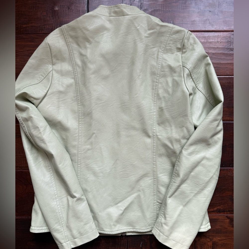 Reitmans Mint Green Faux Leather Jacket - Picture 4 of 4